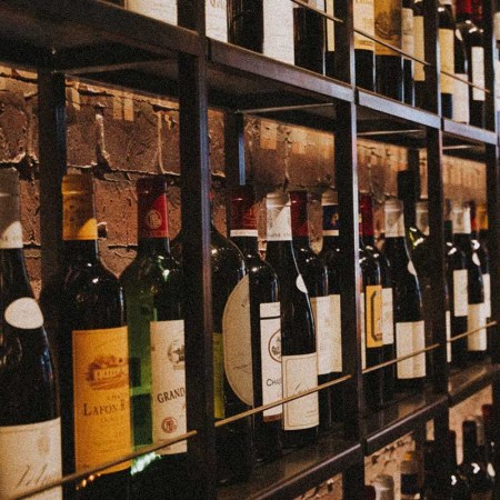 Several bottles in a wine shop -- wine interest in the U.S. is declining