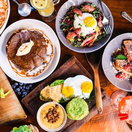 plates of different food at Encina, one of the best brunch spots in Dallas, Texas