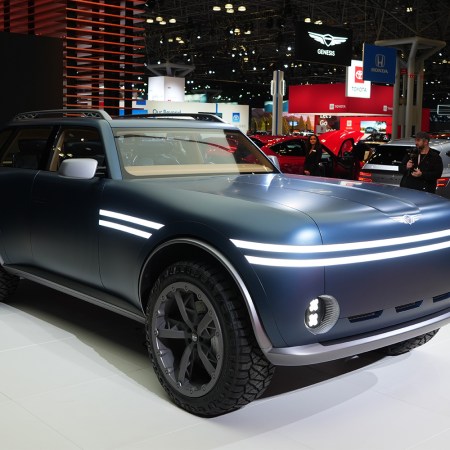 The Genesis X Gran Equator SUV concept is displayed during the 2025 New York International Auto Show at Javits Center on April 16, 2025 in New York City