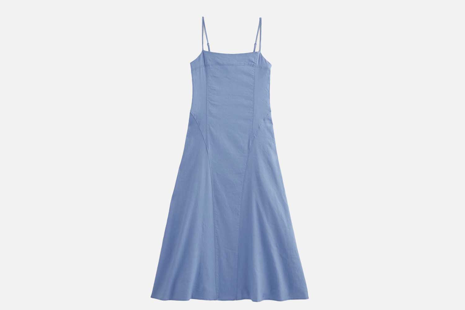 Everlane The Seamed Dress in Stretch Linen