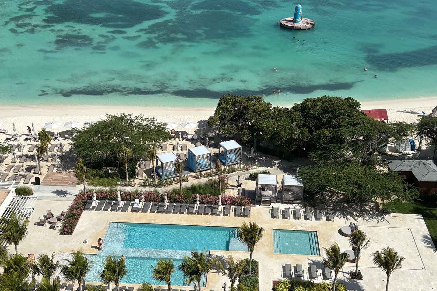 Room balcony view at St. Regis Aruba Resort