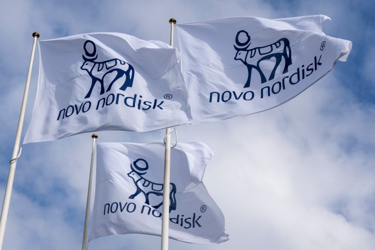 Flags with Novo Nordisk logo