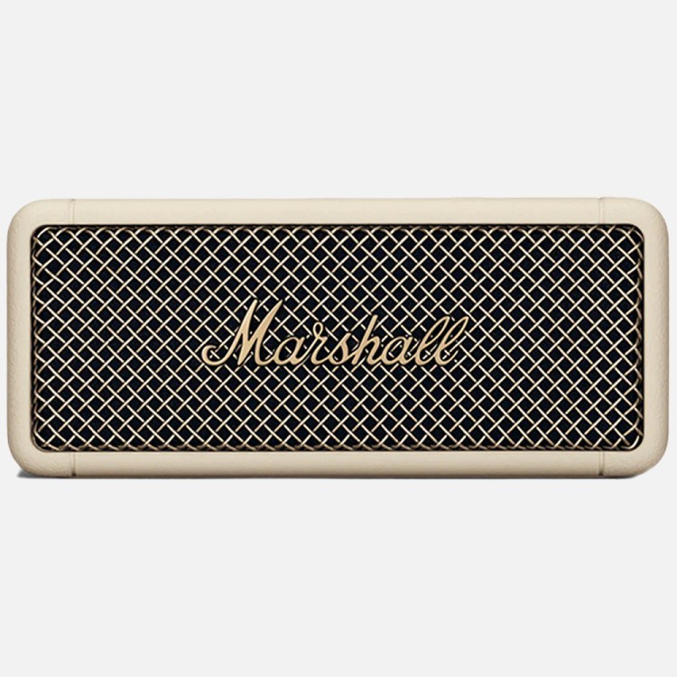 speaker over grey background